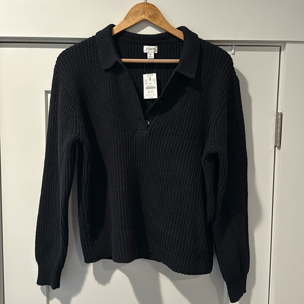 J. Crew Chunky Knit Polo Sweater